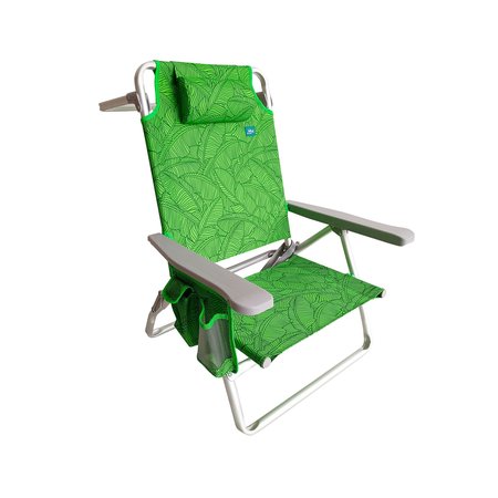 SNOW JOE Bliss Hammocks Folding Beach Chair W Towel Rack BBC-352-GBL